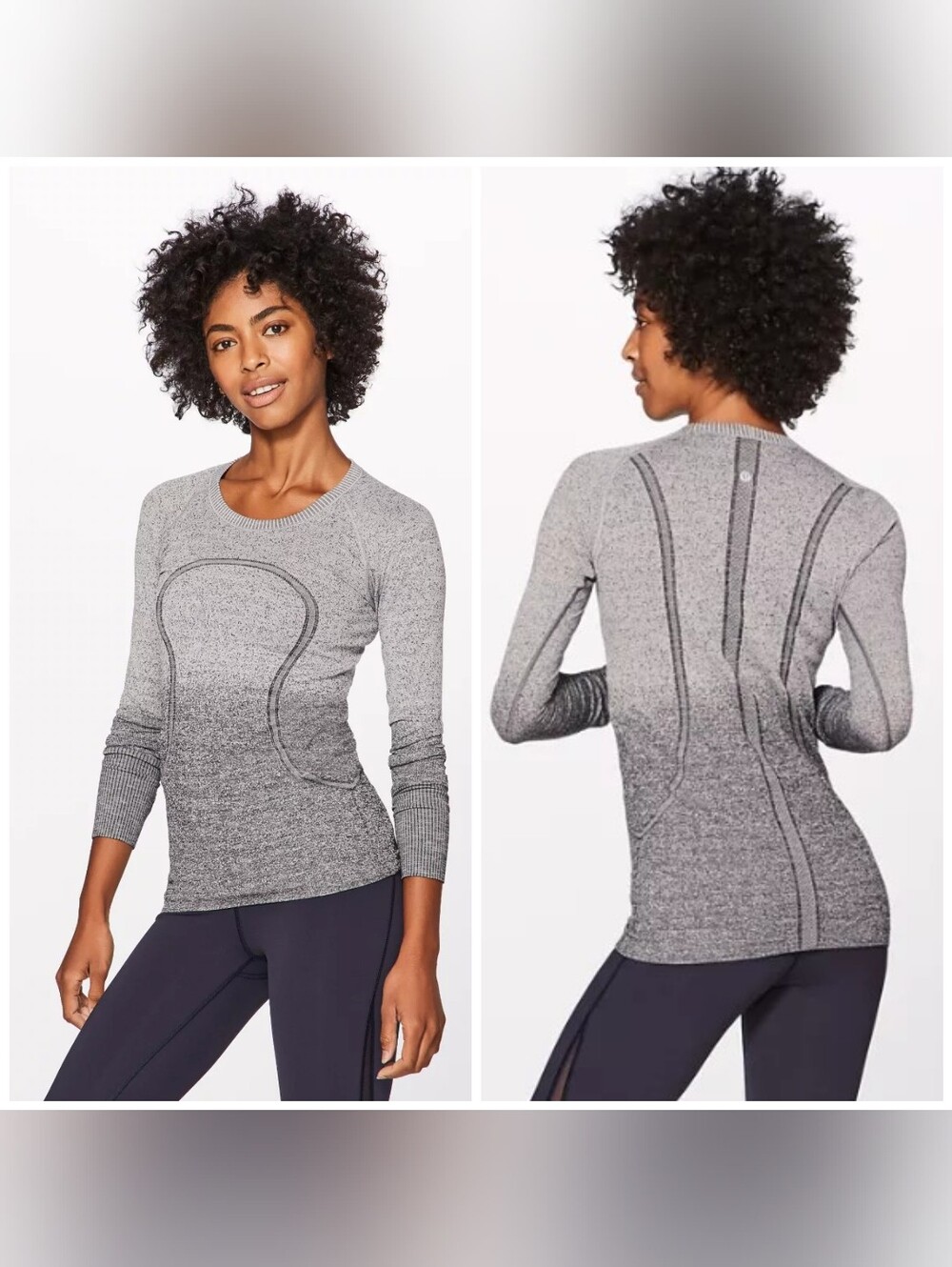 Lululemon Swiftly Tech Crewneck Long Sleeve Long Top Heathered Gray Size 6